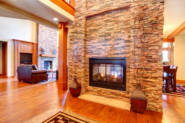 Stone Hearth Installation in Providence